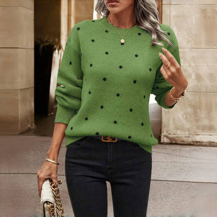 Mila | Gemütlicher Strickpullover Mit Elegantem Punktmuster