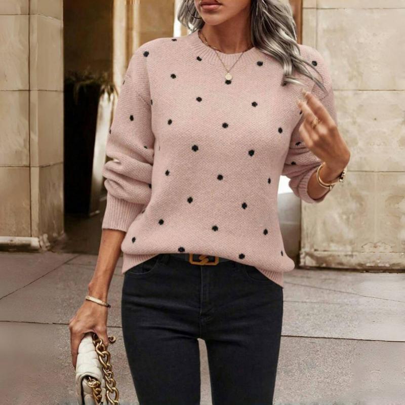 Mila | Gemütlicher Strickpullover Mit Elegantem Punktmuster