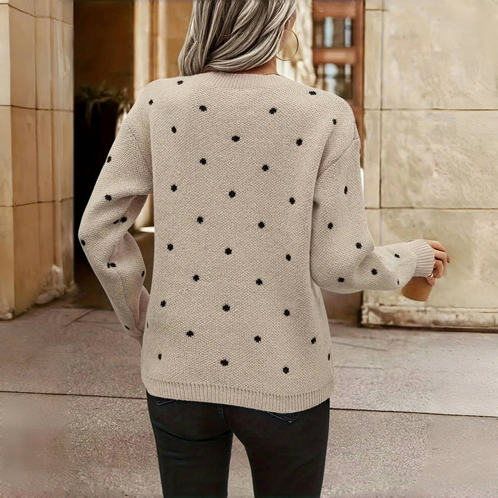 Mila | Gemütlicher Strickpullover Mit Elegantem Punktmuster