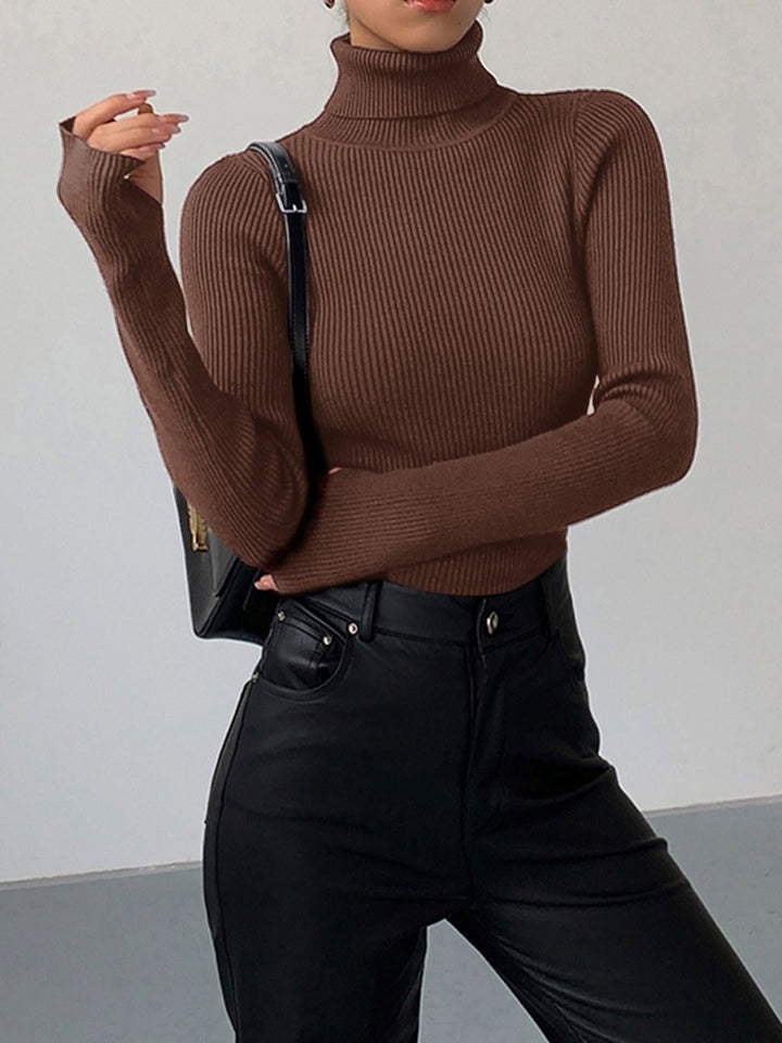 Victoria | Leichter Und Feingerippter Damen-Rollkragenpullover
