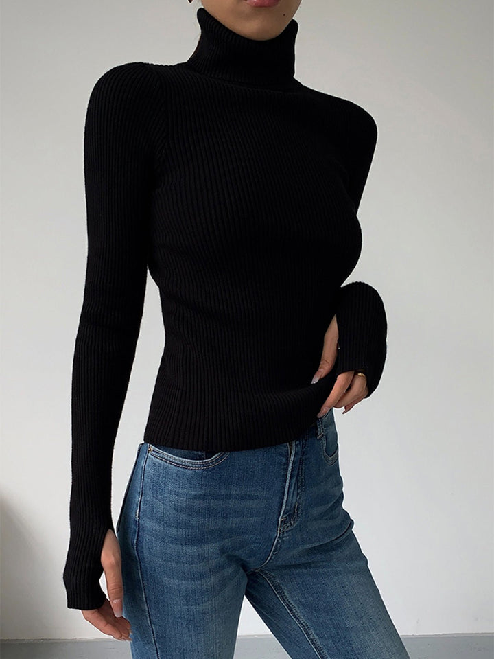 Victoria | Leichter Und Feingerippter Damen-Rollkragenpullover