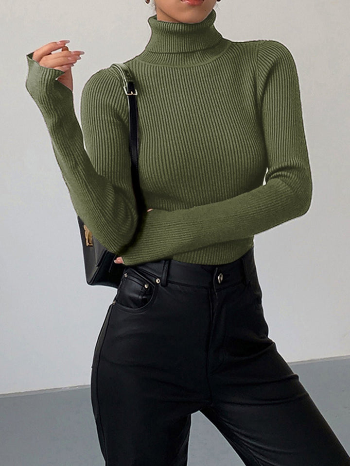 Victoria | Leichter Und Feingerippter Damen-Rollkragenpullover