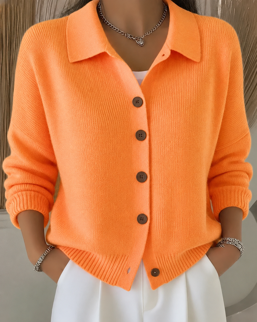 Charlotte | Strickjacke Mit Eleganter Knopfleiste Und Kragen