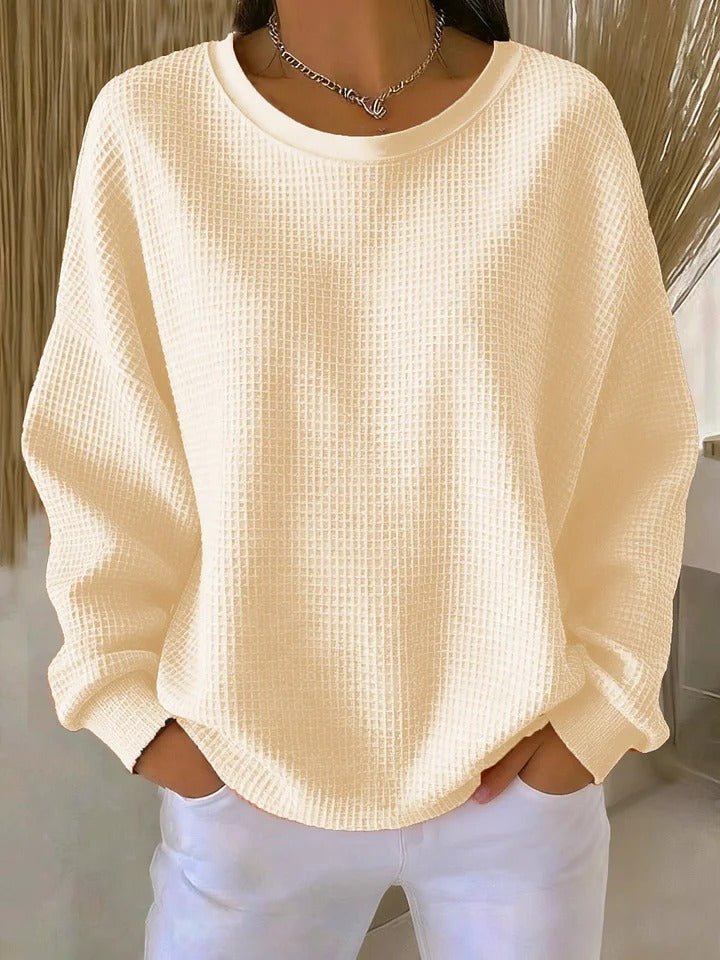Chloe | Eleganter Waffelstrickpullover Mit Entspannter Passform