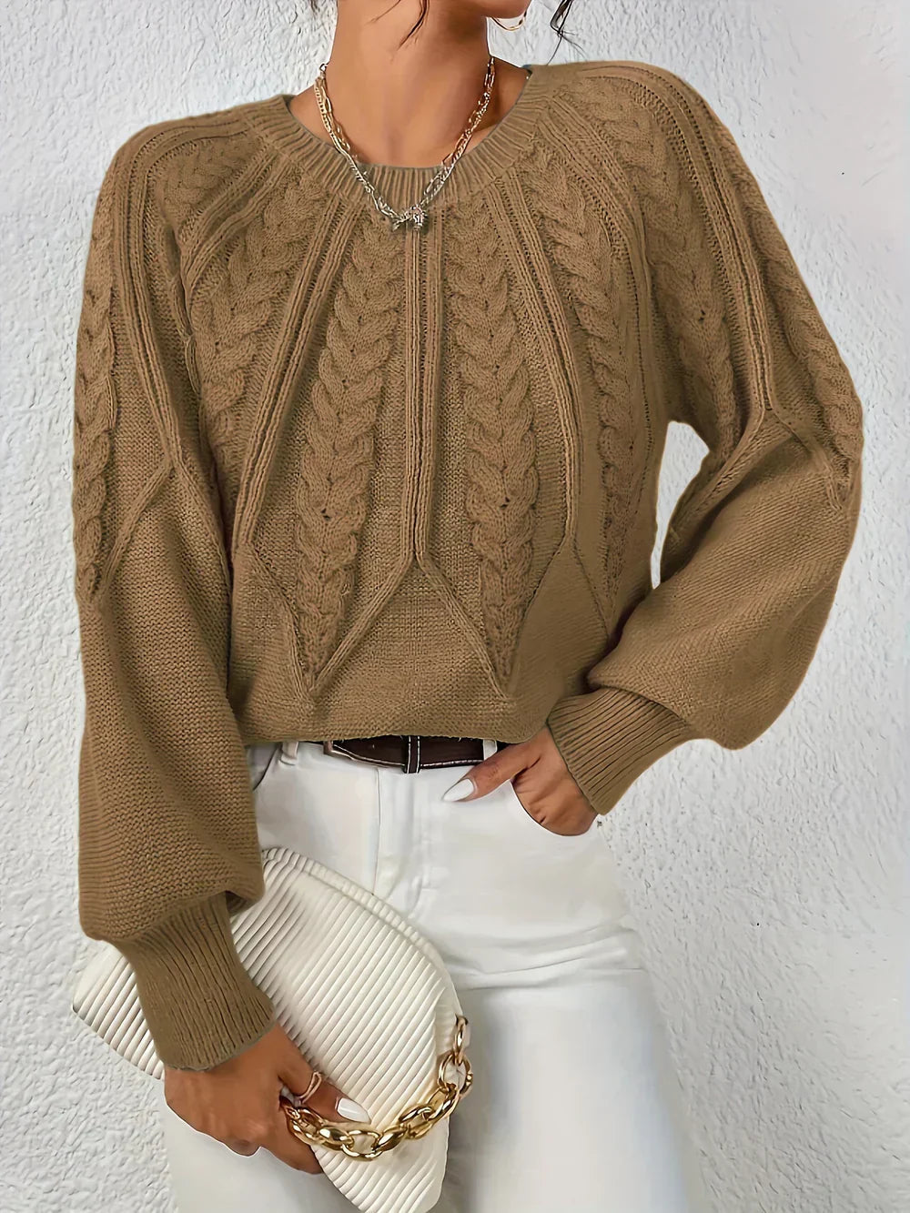 Daniela | Eleganter Zopfmuster-Pullover Für Damen