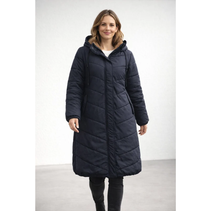 Carina | Damen Lange Elegante Winterjacke