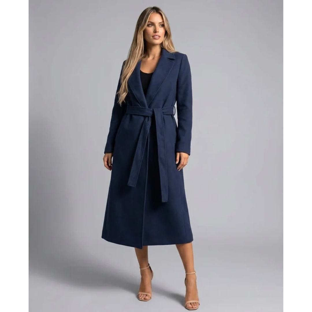 Clara | Damen Elegant Trench Coat mit Gürtel