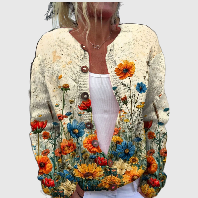 Renate™ | Cardigan mit Wildblumen