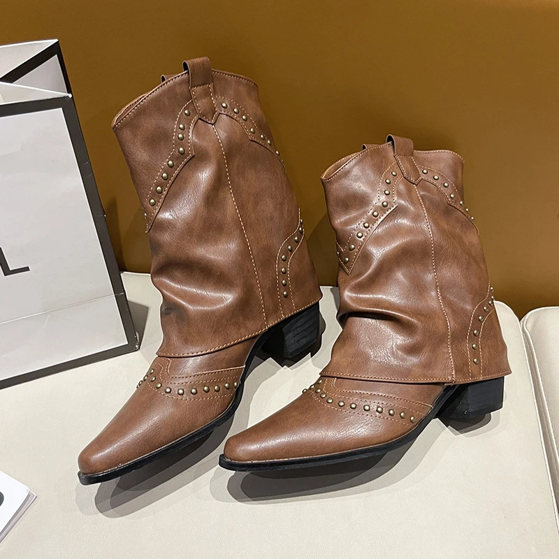 Valentina | Markante Western-Stiefel Mit Nieten Für Damen