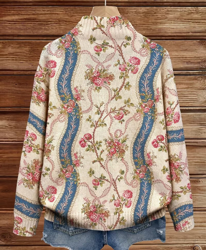 Cornelia™ | Cardigan mit Rosenmuster