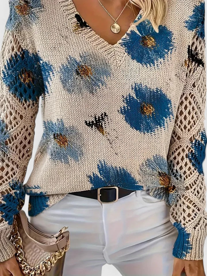 Tavessa Catarina – Floral Knit Sweater
