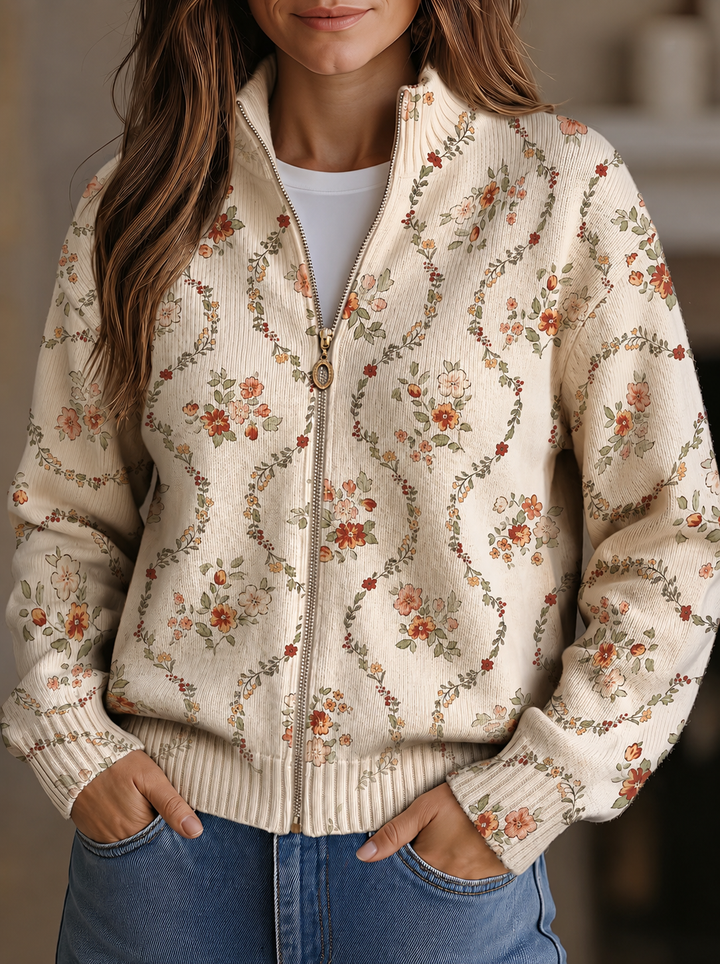 Hannelore™ | Cardigan mit eleganten Blumenmustern