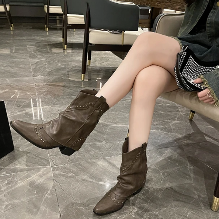 Valentina | Markante Western-Stiefel Mit Nieten Für Damen