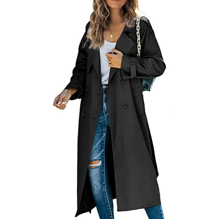 Levke | Damen Bequeme Oversize Trench Coat