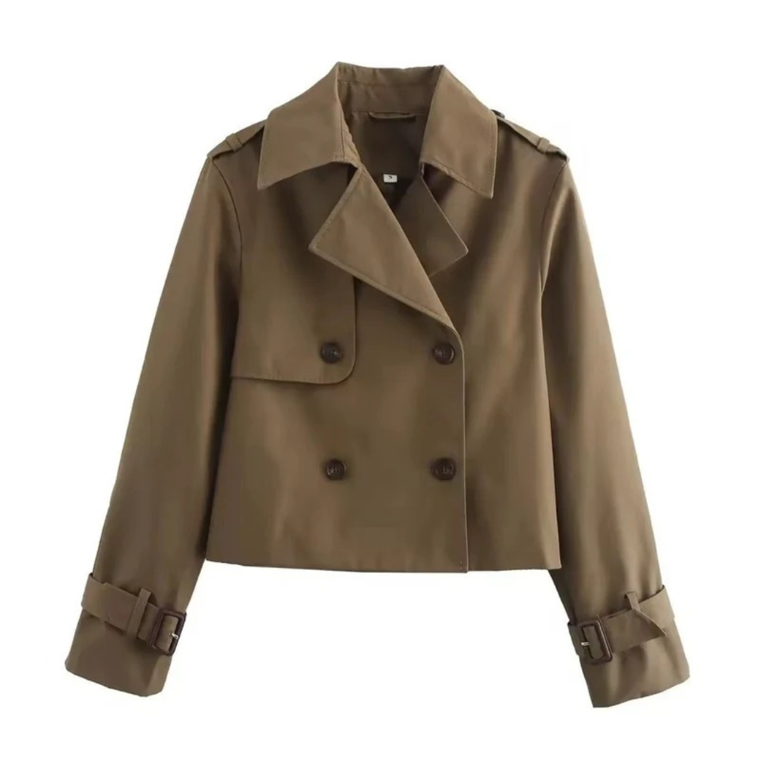 Lina | Damen Kurzer Klassischer Trench Coat
