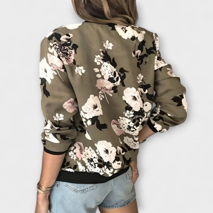 Tavessa Andreia – Rosa Floral Bomberjacke