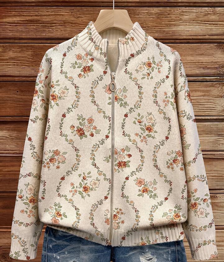 Hannelore™ | Cardigan mit eleganten Blumenmustern
