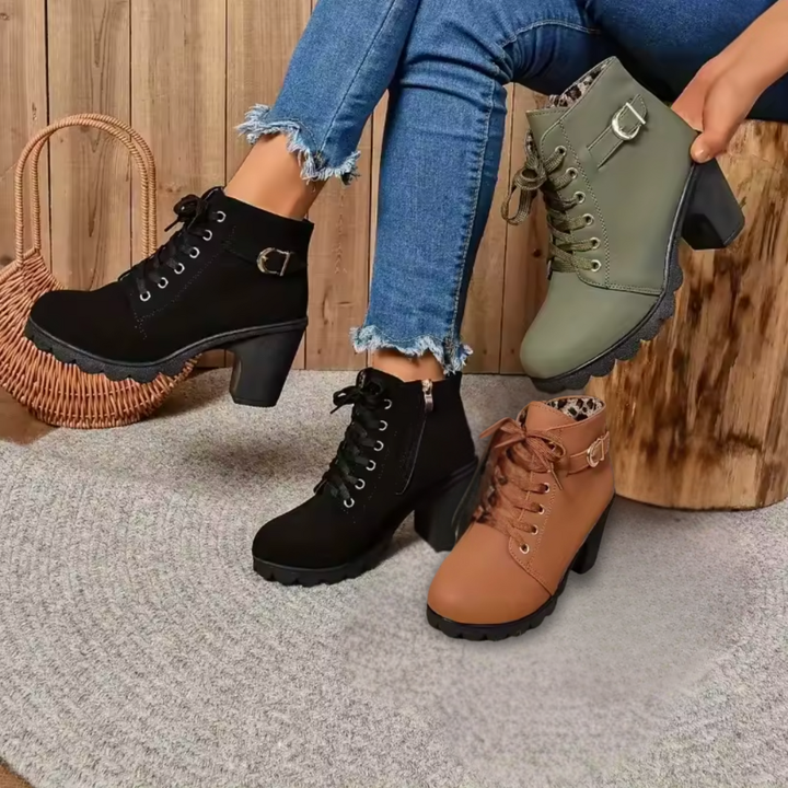 Lorena™ | Premium Kunstleder Stiefeletten